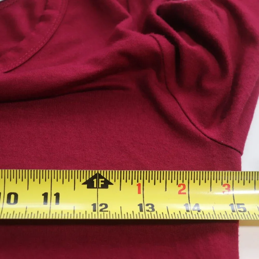 Popyoung Burgandy Long Sleeve Swing Dress Size Small NWT